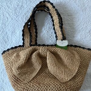 NWT- Kate Spade x Target Rafia Bow Tote Bag
